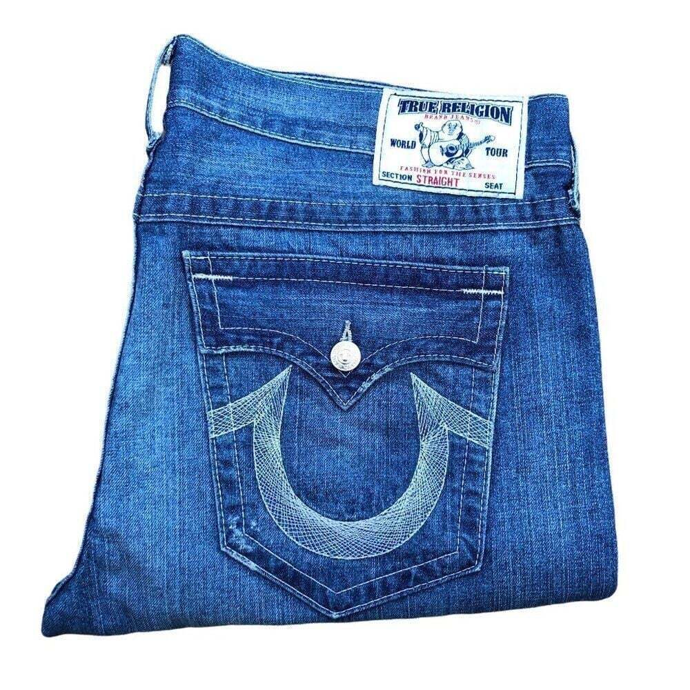 True Religion Jeans Size 40 STRAIGHT Blue